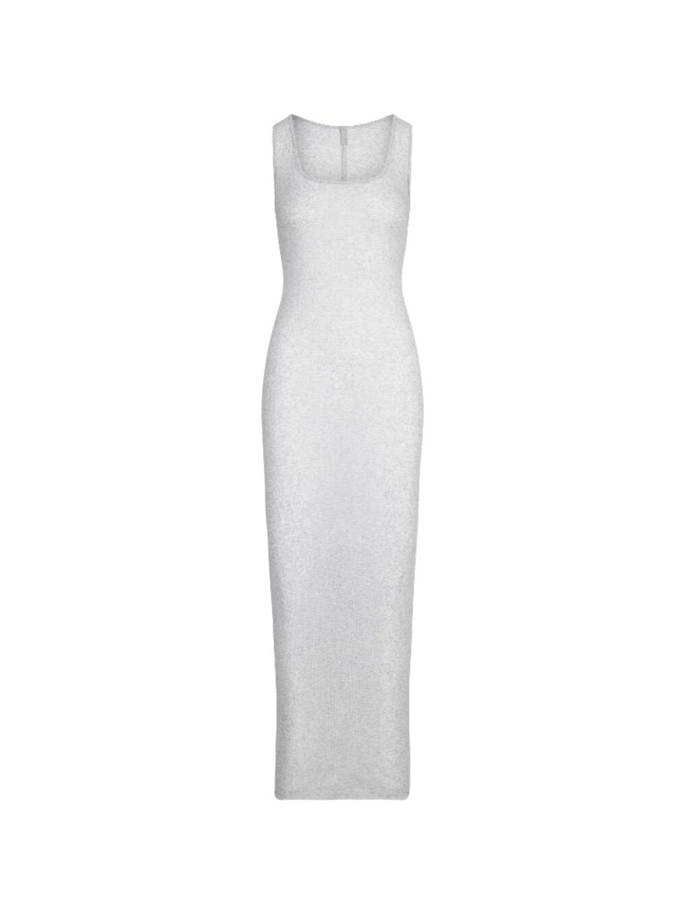 SKIMS Sheer Rib Long Dress Light Heather Grey Size S NWT